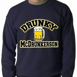 Bewild Drunky McDrunkerson Funny Adult Crewneck