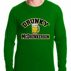 Bewild Drunky McDrunkerson Funny Thermal Shirt