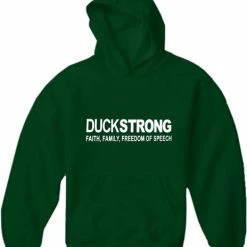Bewild DuckStrong Faith, Family, Freedom Of Speech Adult Hoodie Cool Funny & Offensive