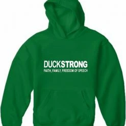 Bewild DuckStrong Faith, Family, Freedom Of Speech Adult Hoodie Cool Funny & Offensive