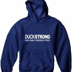 Bewild DuckStrong Faith, Family, Freedom Of Speech Adult Hoodie Cool Funny & Offensive