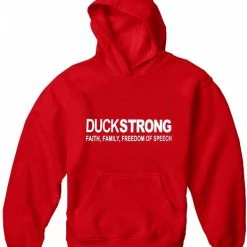 Bewild DuckStrong Faith, Family, Freedom Of Speech Adult Hoodie Cool Funny & Offensive