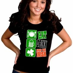 Bewild Eat Drink And Be Irish Girl's T-Shirt St.Patricks Day