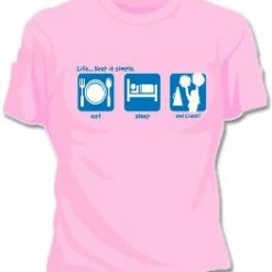 Bewild Cool Funny & Offensive Eat, Sleep, And Cheer! Girls T-Shirt