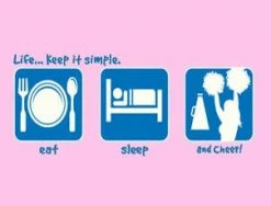 Bewild Cool Funny & Offensive Eat, Sleep, And Cheer! Girls T-Shirt