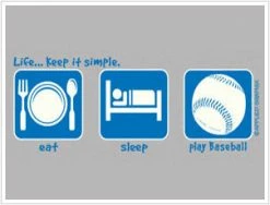 Bewild Eat, Sleep, Play Baseball T-Shirt