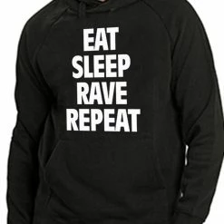 Bewild Eat Sleep Rave Repeat Adult Hoodie Cool Funny & Offensive