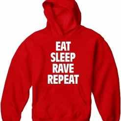 Bewild Eat Sleep Rave Repeat Adult Hoodie Cool Funny & Offensive