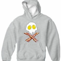 Bewild Eggs Bacon Skull Adult Hoodie