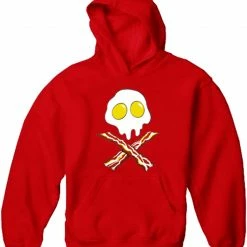 Bewild Eggs Bacon Skull Adult Hoodie