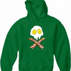 Bewild Eggs Bacon Skull Adult Hoodie