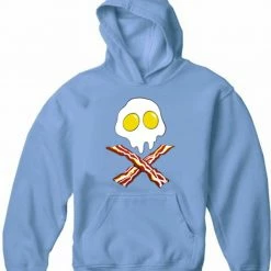 Bewild Eggs Bacon Skull Adult Hoodie