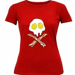 Bewild Eggs Bacon Skull Girl's T-Shirt Cool Funny & Offensive