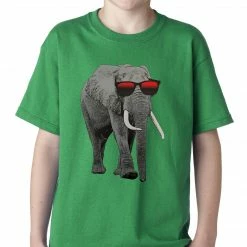 Bewild Cool Funny & Offensive Elephant Wearing Sunglasses Kids T-shirt