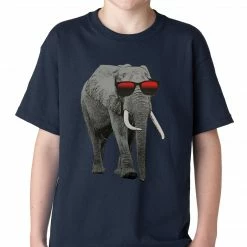 Bewild Cool Funny & Offensive Elephant Wearing Sunglasses Kids T-shirt