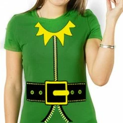 Bewild Elf T-Shirt - Girl's Elf T-Shirt (Kelly Green) Holiday Prints