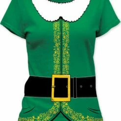 Bewild Elf Tuxedo Costume Girl's T-Shirt Holiday Prints