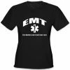 Bewild Cool Funny & Offensive EMT The Hardest Job Girls T-Shirt