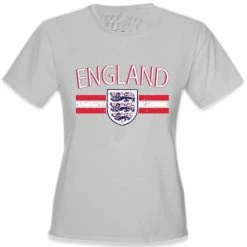 Bewild Nationality & Ethnic England Vintage Shield International Girls T-Shirt