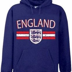 Bewild Nationality & Ethnic England Vintage Shield International Mens Hoodie