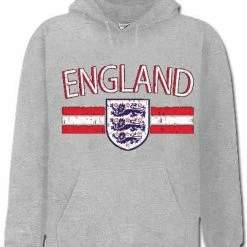 Bewild Nationality & Ethnic England Vintage Shield International Mens Hoodie
