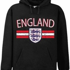 Bewild Nationality & Ethnic England Vintage Shield International Mens Hoodie