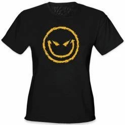 Bewild Evil Smiley Girls T-Shirt Cool Funny & Offensive