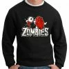 Bewild Eye Heart Zombies Adult Crewneck Halloween Prints