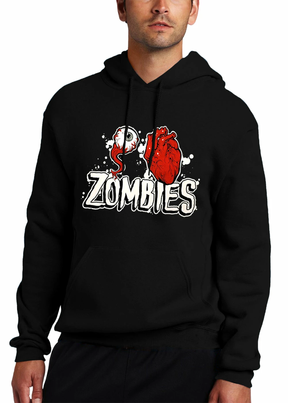 Bewild Halloween Prints Eye Heart Zombies Adult Hoodie 3 Bewild Halloween Prints Eye Heart Zombies Adult Hoodie
