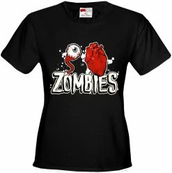 Bewild Halloween Prints Halloween Costume T-shirts - Eye Heart Zombies Girls T-shirt
