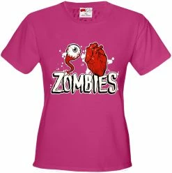Bewild Halloween Prints Halloween Costume T-shirts - Eye Heart Zombies Girls T-shirt