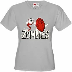 Bewild Halloween Prints Halloween Costume T-shirts - Eye Heart Zombies Girls T-shirt