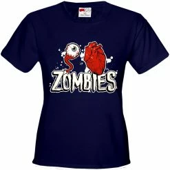 Bewild Halloween Prints Halloween Costume T-shirts - Eye Heart Zombies Girls T-shirt
