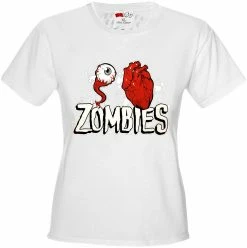 Bewild Halloween Prints Halloween Costume T-shirts - Eye Heart Zombies Girls T-shirt