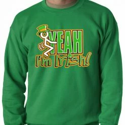 Bewild St.Patricks Day F*ck Yeah I'm Irish Adult Crewneck