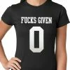 Bewild F*cks Given 0 Ladies T-shirt Cool Funny & Offensive