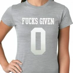 Bewild F*cks Given 0 Ladies T-shirt Cool Funny & Offensive