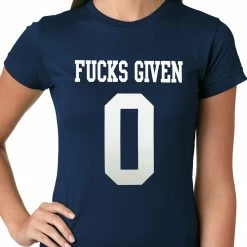 Bewild F*cks Given 0 Ladies T-shirt Cool Funny & Offensive