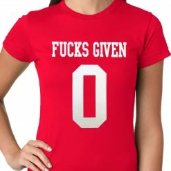 Bewild F*cks Given 0 Ladies T-shirt Cool Funny & Offensive
