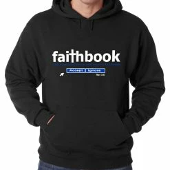 Bewild Cool Funny & Offensive Faithbook Adult Hoodie