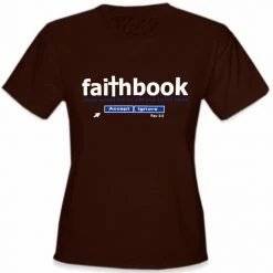 Bewild Cool Funny & Offensive Faithbook Girl's T-Shirt