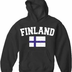 Bewild Finland Vintage Flag International Hoodie