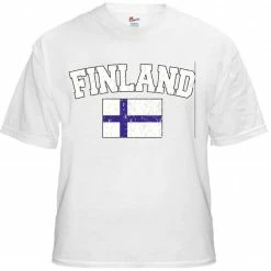 Bewild Finland Vintage Flag International Mens T-Shirt