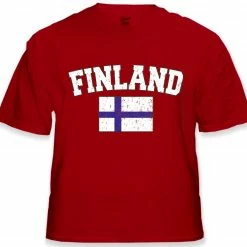 Bewild Finland Vintage Flag International Mens T-Shirt