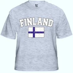 Bewild Finland Vintage Flag International Mens T-Shirt