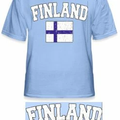 Bewild Finland Vintage Flag International Mens T-Shirt