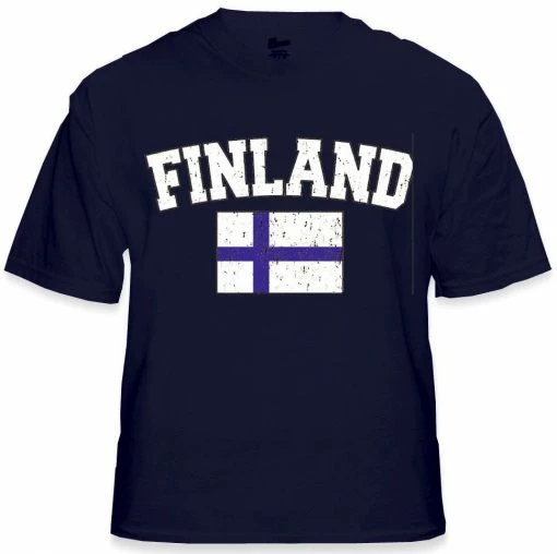 Bewild Finland Vintage Flag International Mens T-Shirt
