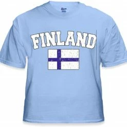 Bewild Finland Vintage Flag International Mens T-Shirt