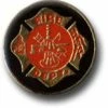 Bewild Fire Dept Black Round Logo Lapel Pin Lapel Pins