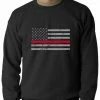 Bewild Say It Loud Firefighter Thin Red Line American Flag - Support Firefighter Department Horizontal Adult Crewneck 2 Bewild Say It Loud Firefighter Thin Red Line American Flag - Support Firefighter Department Horizontal Adult Crewneck
